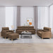 Set de canapele cu perne, 4 piese, maro, textil - WALTI WALTI