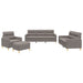Set de canapea cu perne, 4 piese, gri taupe, material textil - WALTI WALTI