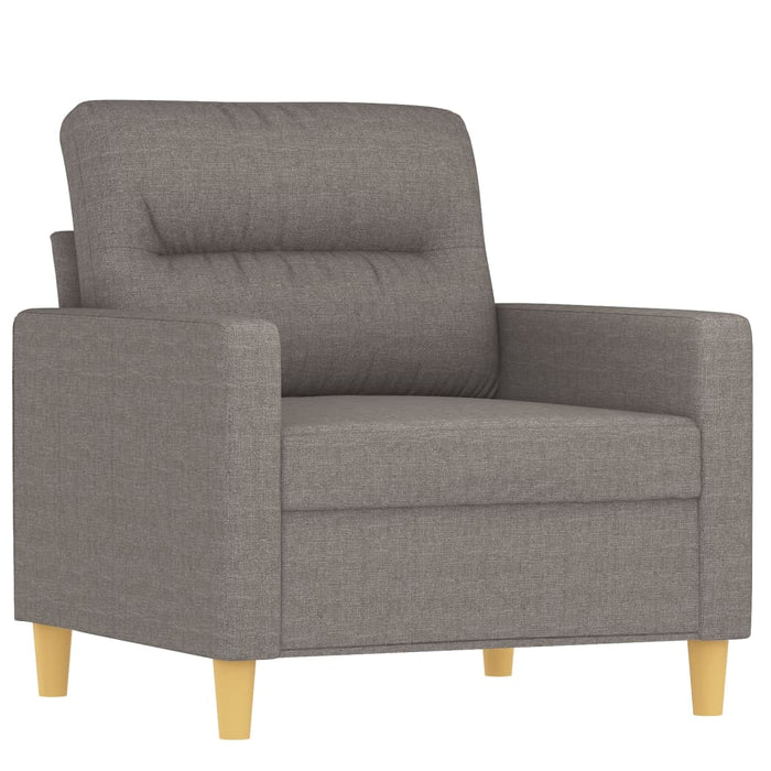 Set de canapea cu perne, 4 piese, gri taupe, material textil - WALTI WALTI