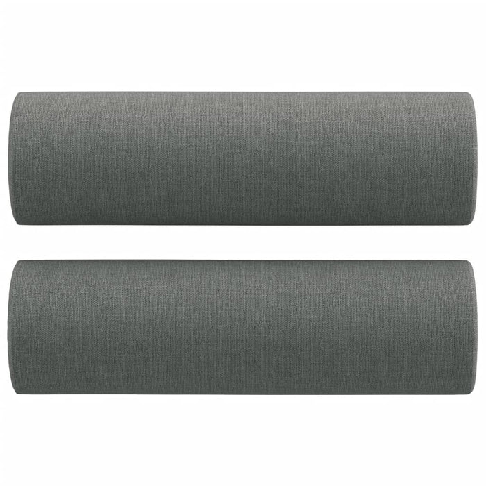 Set de canapele cu perne, 3 piese, gri închis, textil - WALTI WALTI