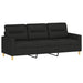 Set de canapele cu perne, 3 piese, negru, textil - WALTI WALTI