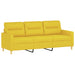 Set de canapele cu perne, 3 piese, galben deschis, textil - WALTI WALTI