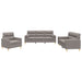 Set de canapele cu perne, 3 piese, gri taupe, textil - WALTI WALTI
