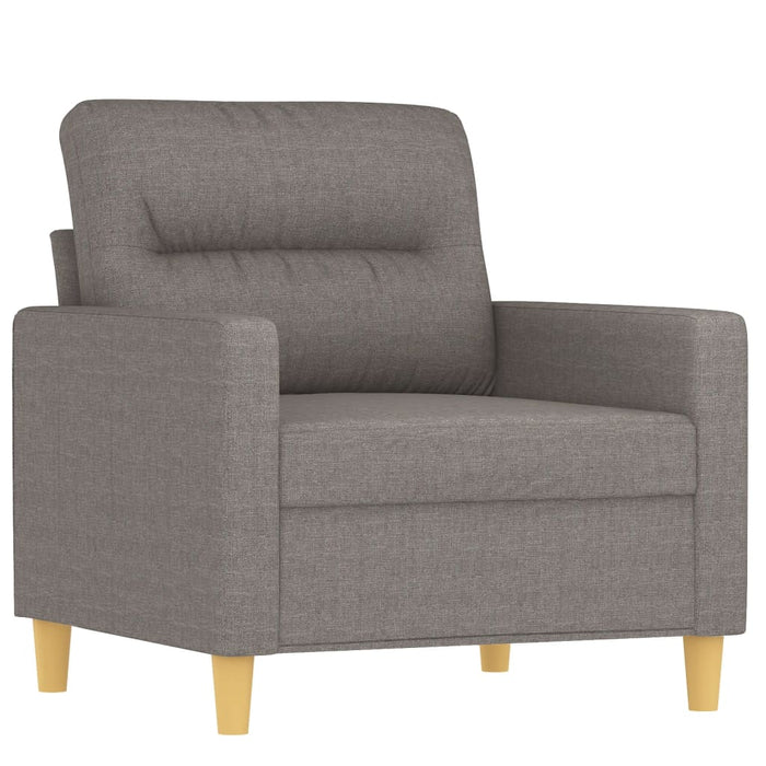 Set de canapele cu perne, 3 piese, gri taupe, textil - WALTI WALTI