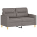 Set de canapele cu perne, 3 piese, gri taupe, textil - WALTI WALTI