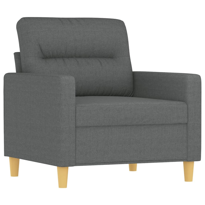 Set de canapele cu perne, 4 piese, gri închis, material textil - WALTI WALTI