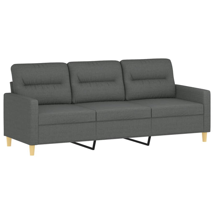 Set de canapele cu perne, 4 piese, gri închis, material textil - WALTI WALTI
