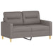 Set de canapele cu perne, 4 piese, gri taupe, textil - WALTI WALTI