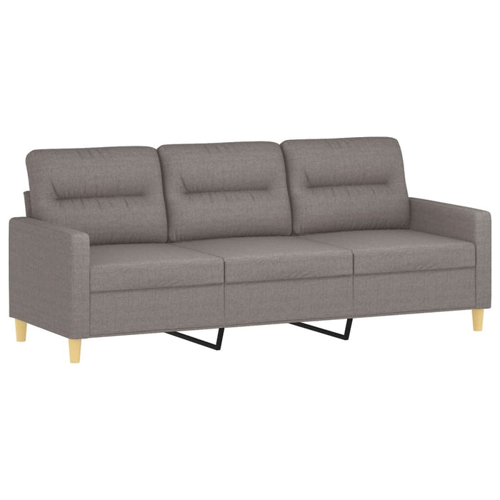 Set de canapele cu perne, 4 piese, gri taupe, textil - WALTI WALTI