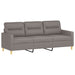 Set de canapele cu perne, 4 piese, gri taupe, textil - WALTI WALTI