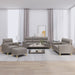 Set de canapele cu perne, 4 piese, gri taupe, textil - WALTI WALTI