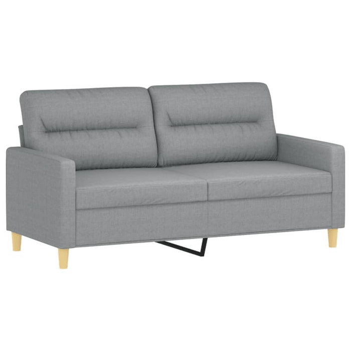 Set de canapele cu perne, 2 piese, gri deschis, textil - WALTI WALTI