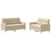 Set de canapele cu perne, 2 piese, crem, textil - WALTI WALTI