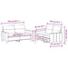 Set de canapele cu perne, 2 piese, maro, textil - WALTI WALTI