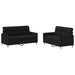 Set de canapele cu perne, 2 piese, negru, textil - WALTI WALTI