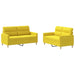 Set de canapele cu perne, 2 piese, galben deschis, textil - WALTI WALTI