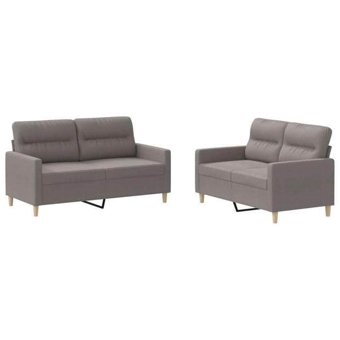 Set de canapea cu perne, 2 piese, gri taupe, material textil - WALTI WALTI