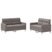 Set de canapea cu perne, 2 piese, gri taupe, material textil - WALTI WALTI