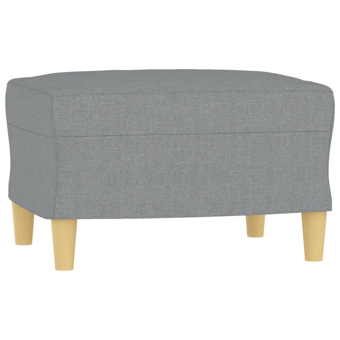 Set de canapele cu perne, 3 piese, gri deschis, textil - WALTI WALTI