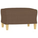 Set de canapele cu perne, 3 piese, maro, textil - WALTI WALTI