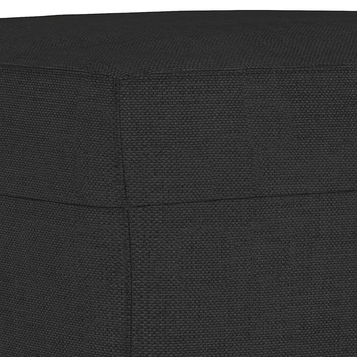 Set de canapele cu perne, 3 piese, negru, textil - WALTI WALTI