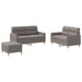 Set de canapea cu perne, 3 piese, gri taupe, material textil - WALTI WALTI