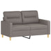Set de canapea cu perne, 3 piese, gri taupe, material textil - WALTI WALTI