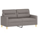 Set de canapea cu perne, 3 piese, gri taupe, material textil - WALTI WALTI