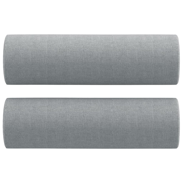 Set de canapele cu perne, 2 piese, gri deschis, material textil - WALTI WALTI