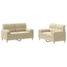 Set de canapele cu perne, 2 piese, crem, material textil - WALTI WALTI