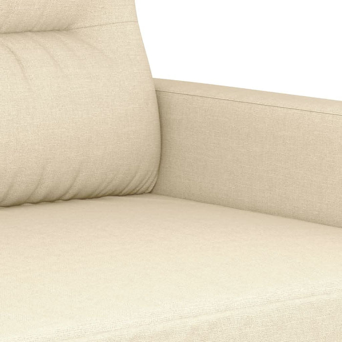 Set de canapele cu perne, 2 piese, crem, material textil - WALTI WALTI
