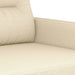 Set de canapele cu perne, 2 piese, crem, material textil - WALTI WALTI