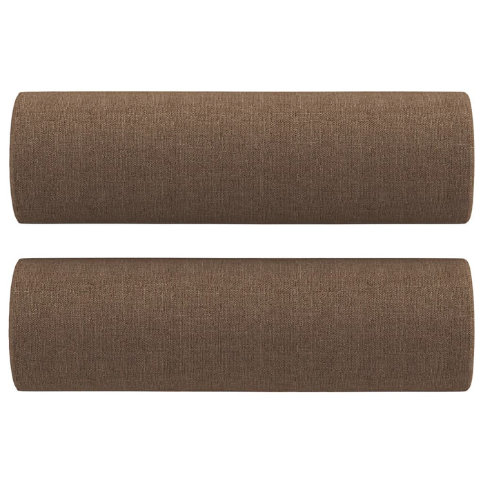 Set de canapele cu perne, 2 piese, maro, textil WALTI