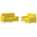 Set de canapele cu perne, 2 piese, galben deschis, textil - WALTI WALTI