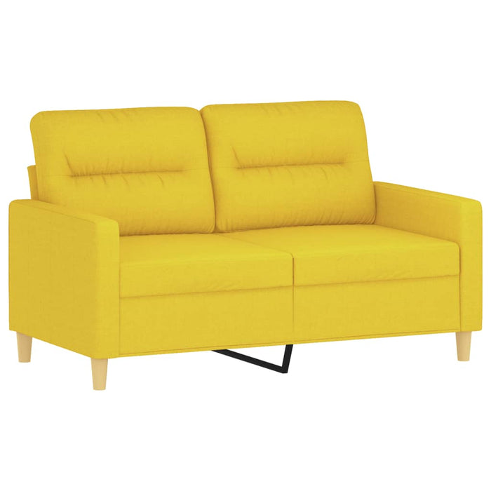 Set de canapele cu perne, 2 piese, galben deschis, textil - WALTI WALTI