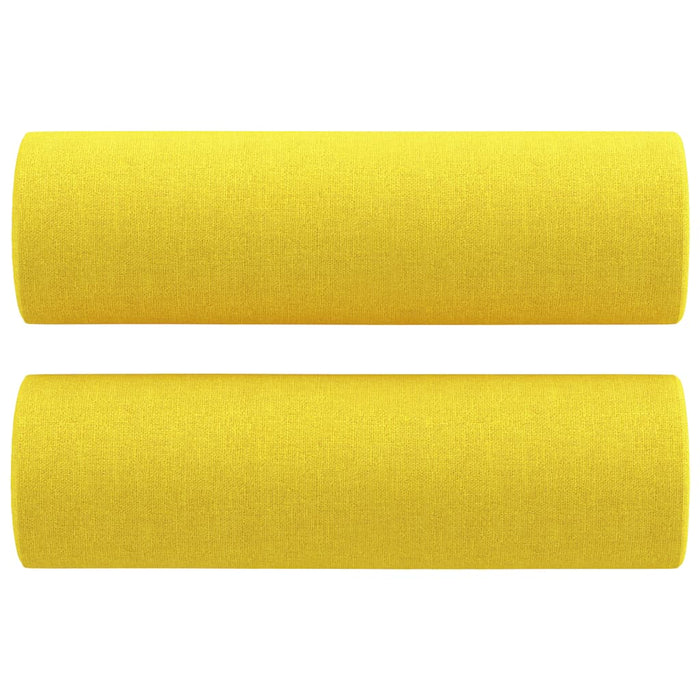 Set de canapele cu perne, 2 piese, galben deschis, textil - WALTI WALTI