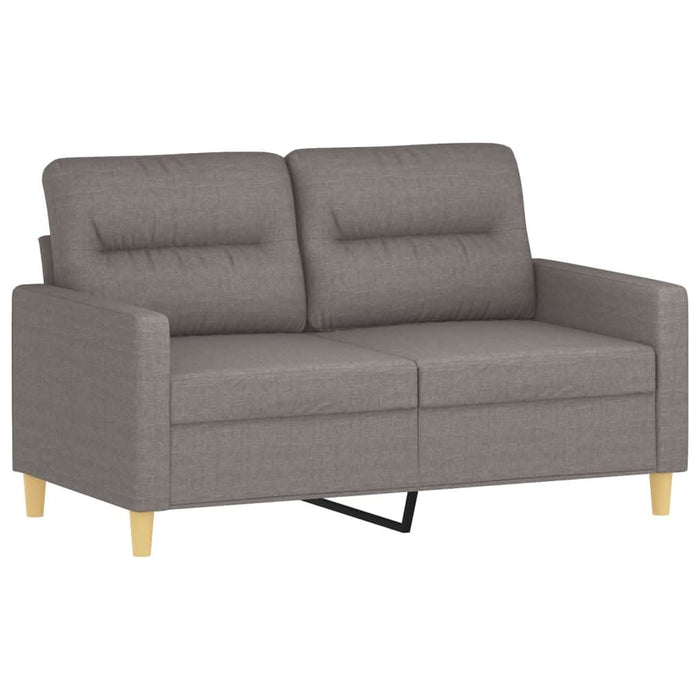 Set de canapele cu perne, 2 piese, gri taupe, textil - WALTI WALTI