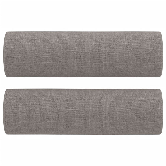 Set de canapele cu perne, 2 piese, gri taupe, textil - WALTI WALTI