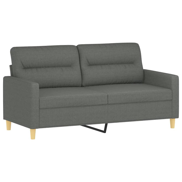 Set de canapele cu perne, 3 piese, gri închis, textil - WALTI WALTI