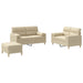 Set de canapele cu perne, 3 piese, crem, textil - WALTI WALTI