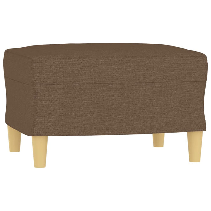 Set de canapele cu perne, 3 piese, maro, textil WALTI