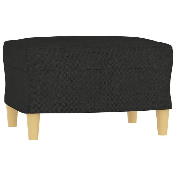 Set de canapele cu perne, 3 piese, negru, textil - WALTI WALTI