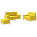 Set de canapele cu perne, 3 piese, galben deschis, textil - WALTI WALTI