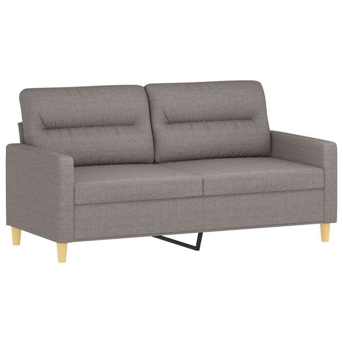 Set de canapele cu perne, 3 piese, gri taupe, textil - WALTI WALTI