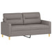 Set de canapele cu perne, 3 piese, gri taupe, textil - WALTI WALTI