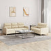 Set de canapele cu perne, 2 piese, crem, textil - WALTI WALTI