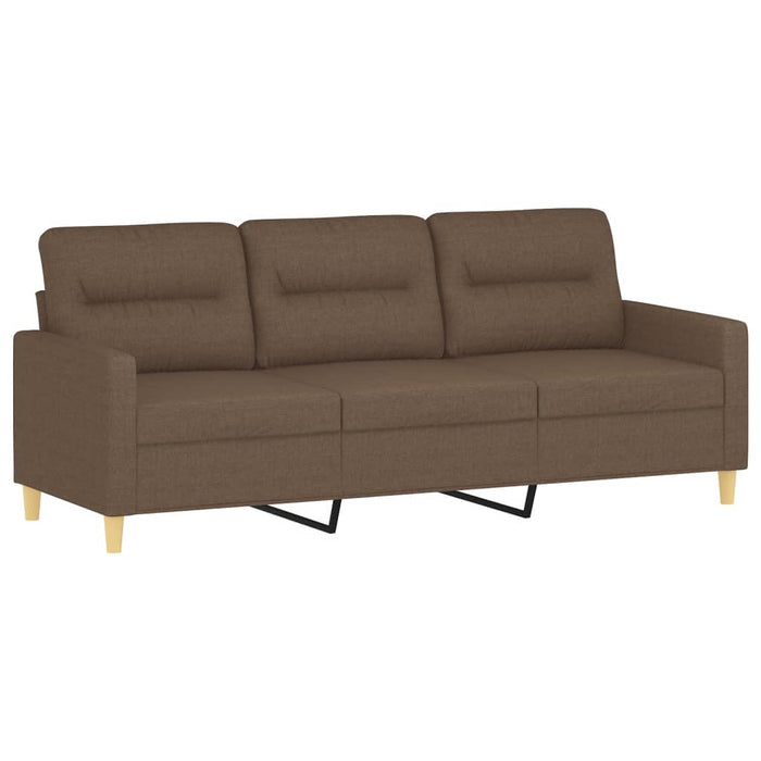 Set de canapele cu perne, 2 piese, maro, textil - WALTI WALTI