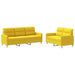 Set de canapele cu perne, 2 piese, galben deschis, textil - WALTI WALTI