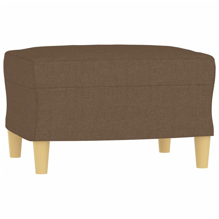 Set de canapele cu perne, 3 piese, maro, textil WALTI