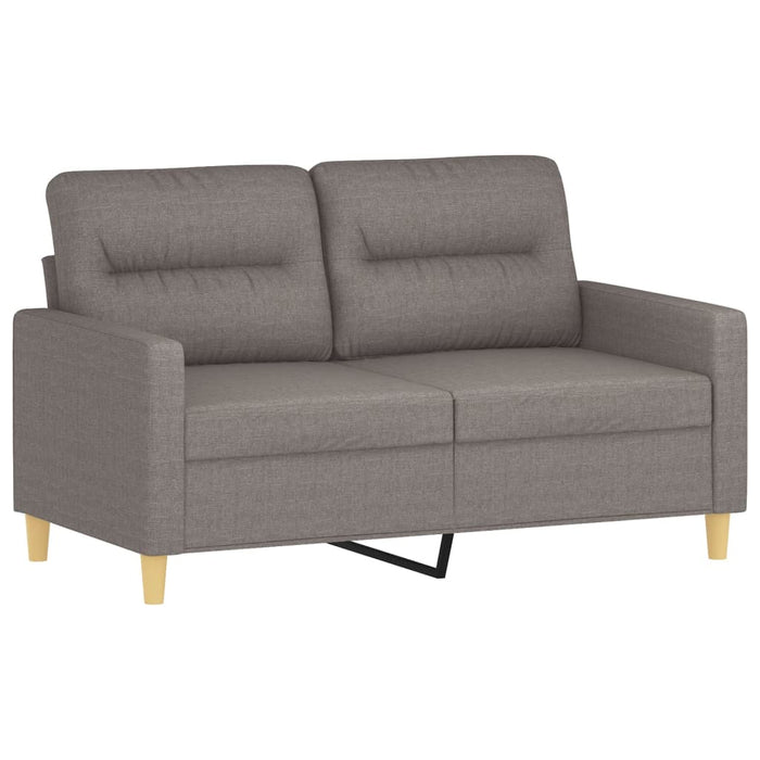 Set de canapea cu perne, 3 piese, gri taupe, material textil WALTI